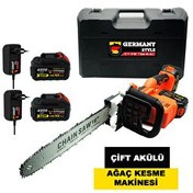 Resim Germany Style 99973VFX Çift Akülü Dal Ağaç Bıçkı Kesme Motoru Testere Makinesi Bakır Sargı 