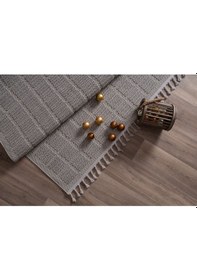 Resim Saraz Halı Bukle11880 Gri Yumuşak Dokulu Halı Kilim Salon Mutfak Koridor Kesme Yolluk Dokuma Makine Halısı Gri 