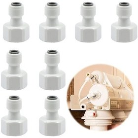 Resim Lasonstiges 8 Parça Arıtma Adaptörü Su Filtresi Konektörü - Besleme Hortumu Bağlantısı 1/2" Dişli Bağlantı Parçası, Buzdol 