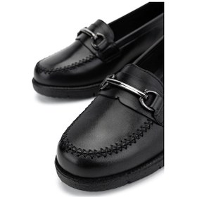 Resim Tamer Tanca Kadın Hakiki Deri Siyah Deri Casual Ayakkabı 1095 8092 Bn Ayk Y25 Sıyah Dr Siyah 