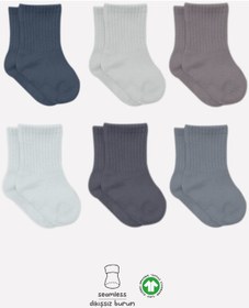 Resim Bistyle Colors 6lı Penye Düz Soket Çorap Bs6000 Antrasit 001 