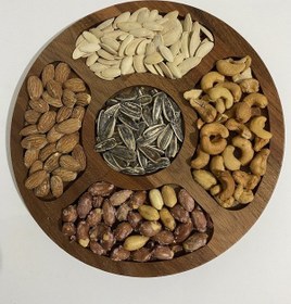 Resim Çerezlik Ahşap Sunumluk Çerezlik 5 Bölmeli Çerezlik Ahşap Ahşap 