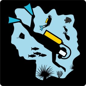 Resim Sticker Atölyesi Scuba Diving - Dalış - Deniz Sticker - 24112 