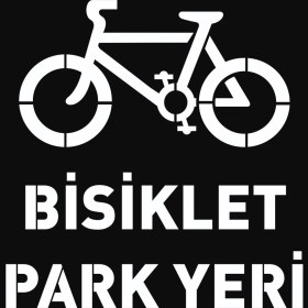 Resim Boyama Şablonu Bisiklet Park Yeri Alüminyum 100x100cm 