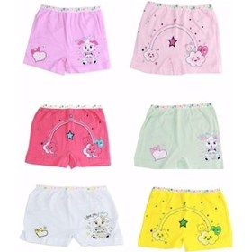 Resim Tutku 0181 Kız Çocuk Boxer 6 Adet 