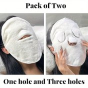 Resim 1 adet Yeniden Kullanılabilir Sıcak ve Soğuk Yüz Buhar Maskesi - Nemlendirici Spa Tedavisi, Polyester, Elektrikli Olmayan, Pil Olmayan, Ev ve Salon Güzellik Seansları İçin İdeal 