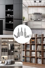 Resim Buffer ® 30 Adet Dayanıklı Metal Raf Tutucu Raf Pimi 