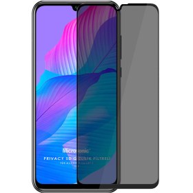 Resim Huawei Y8p Privacy 5d Gizlilik Filtreli Cam Ekran Koruyucu Siyah 