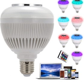 Resim Bluetooth Hoparlör Rgb Ledli Lamba Kumandalı Mp3 Çalar Ampul Renkli Ampul Rgb 