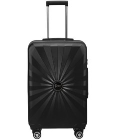 Resim Büyük Boy %100 Polikarbon Valiz 4x2 Teker Siyah 1809 Siyah 