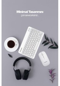 Resim Beyaz Kablosuz Klavye Ve Mouse Seti 