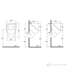 Resim ECE Banyo Gizli Giderli Pisuvar 