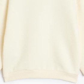 Resim Erkek Bebek Doğa Temalı Bisiklet Yaka Baskılı Şardonlu Sweatshirt 