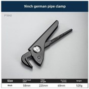 Resim Springsun Almanca Kalite 9 İnç Kısa Saplı Çok Amaçlı Boru Anahtarı - Yüksek Sertlikli, Güçlü Tork, Geniş Açı, Büyük Açılım Özellikli Heavy Duty Araç 