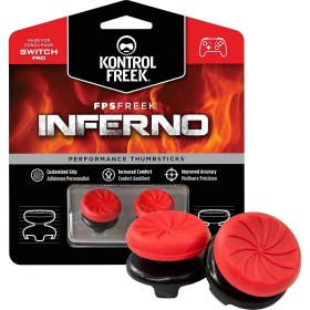 Resim Cosmostech Kontrolfreek Nintendo Switch Uyumlu Inferno Thumbsticks – Performans Analog Başlık Seti 