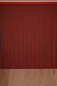 Resim PUANLI MODEL KIRMIZI RENK HAZIR İP PERDE 300 * 270 cm 