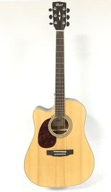 Resim Cort MR710FLHNS Solak Elektro Akustik Gitar - Natürel Satin (Profesyonel) | Sol El Kullanımı İçin Özel Tasarım, Masif Ladin Kapak, Fishman EQ ve Mat Bitiş 