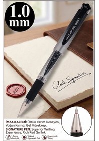 Resim Siyah İmza Kalemi 5 Adet Uniball Gel İmpact 1.0 Mm Roller Pilot Kalem Um-153s Roller Uçlu Likit Mürekkepli Pilot Kalem 