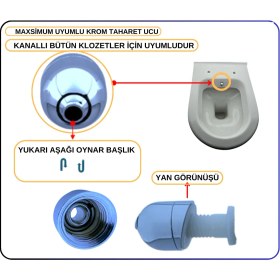 Resim VitrA 311463YP1TE Vitra-Taharet Ucu Fıskiye Ayarlı Krom (TK17°) 