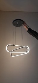 Resim Kopanki /50x30 cm/Sarkıt Avize / 3 Renk Işık/Antrasit Gövde 