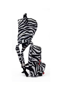Resim Zebra Kapüşonlu Unisex Çocuk Sırt Çantası 