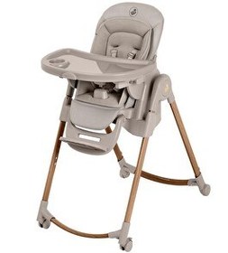 Resim Maxi-Cosi Minla Plus 6'sı Bir Arada Ahşap Görünümlü 4 Tekerlekli Mama Sandalyesi Bej 