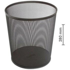 Resim sert kırtasiye büro malzemeleri Çöp Kovası Metal Perfore Siyah 