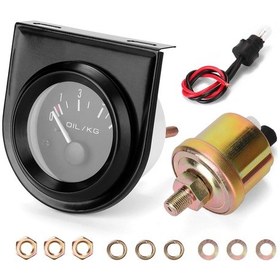 Resim Yuntech01 12v Evrensel Araba Yağ Basıncı Göstergesi 0-7kg, Plastik Ve Metal, Sensörlü, Sürücü Güvenliği İçin Araba Modifikasyonu 