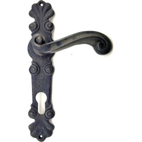 Resim HERŞEYBURDAMODA Antika Tarz Dekoratif Pirinç Okyanus Oda Kapı Kolu - 230X46 Mm, Oksit 