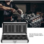 Resim Guangdong Spirit Cıvata Sökücü 10 Adet Altıgen Siyah Çelik Hasarlı Alüminyum Kutulu Somun Saplama Çıkarıcı Sökme Kiti 