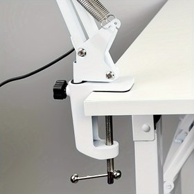 Resim Çok Yönlü Alüminyum Alaşımlı Masa Kelepçesi - Lambalar, Kameralar, Telefonlar ve Daha Fazlası için C-Şekilli Masa Montajı - Ayarlanabilir Yükseklik, Metal Taban Standı Aksesuarı 