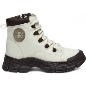 Resim Celira Cnx Bej Kahve Kürklü Kışlık Kaymaz Taban Kadın Bot Çok Renkli 