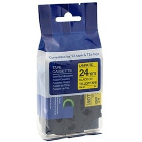 Resim photo print Brother P-touch Muadili Sarı Etiket 24 Mm Tze-tape Aze651 