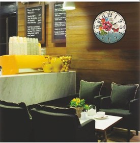 Resim Kelebek Ve Çiçekler Ev Ofis Otel Işyeri Bombe Camlı Duvar Saati Çok Renkli 