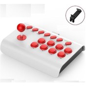 Resim Mengtuo Kırmızı Kablolu Pc Oyun Kolu Dövüş Oyun Denetleyicisi Beyaz Kırmızı Mw 