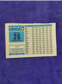 Resim 26 Ocak 2008 Takvim Yaprağı - Nostaljik Koleksiyonluk Takvim Yaprağı A 