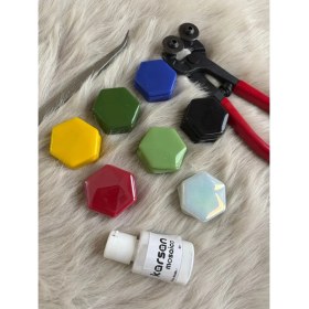 Resim Karsan Mozaik Açık Yeşil Altıgen Sanatsal Mozaik 48X48MM (100GR) 