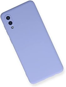 Resim Nevarium Samsung Galaxy A02 Uyumlu Kılıf Nano içi Kadife Silikon - Lila 