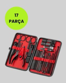 Resim 17 Parçalık Profesyonel Manikür Seti - Paslanmaz Çelik 