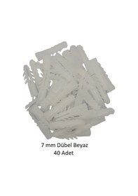 Resim Dübel, 7 Mm Beyaz Dübel, 40 Adet 