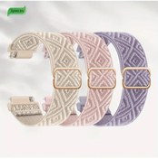 Resim Gaojunshop01 Fitbit Versa 1 2 Uyumlu 3lü Yıldız Işığı Pembe Mor Nylon Kol Bandı 