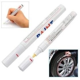 Resim OZCMAX 4 Adet Lastik Yazı Kalemi Pvc Boya Beyazz - Su Geçirmez (b0) 