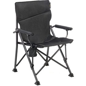 Resim Uquip Roxy Comfort+ Black Edition Yüksek Konforlu Katlanır Kamp Sandalyesi Siyah 