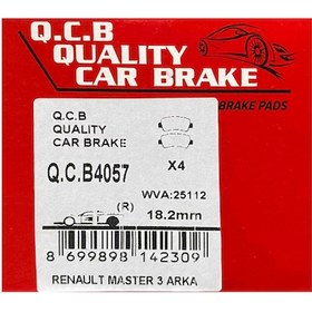 Resim Q.C.B Beşer 4057 Arka Fren Balatası Master Iii 10-- 