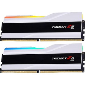 Resim Gskill Trident Z5 RGB F5-6000J3040G32GX2-TZ5RW DDR5-6000MHz CL30 6GB 2x32 Dual Beyaz 