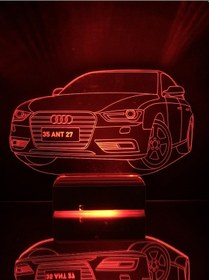 Resim Kişiye Özel 3D Led Aydınlatmalı Araba Masaüstü Led Lamba 