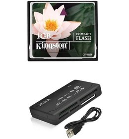 Resim Kingston 1 GB Compact Flash Hafıza Kartı + Usb 2.0 Kart Okuyucu 