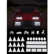 Resim Özkaş 25 Parça Reflektörlü Karışık Oto Sticker Motor Bisiklet Aksesuar Oto 