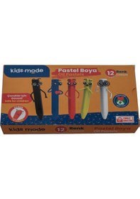 Resim Kidsmode Yağlı Pastel Boya Üçgen 12 Renk Çok Renkli 