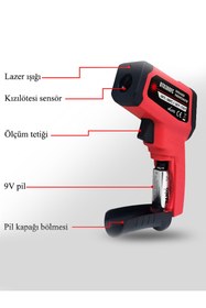 Resim Sevgift DT8380FC Kızılötesi Lazerli Termometre 380°C 